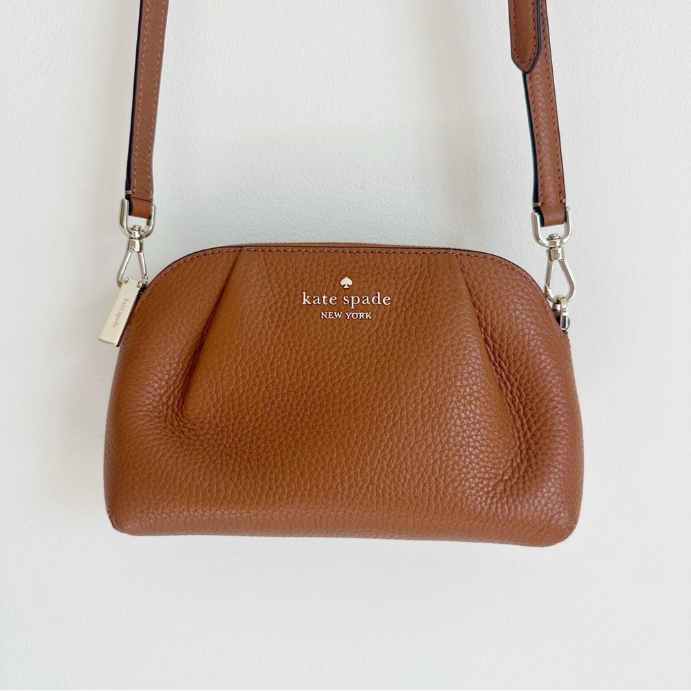 Kate Spade NWT Dumpling Convertible Crossbody with Wristlet, Warm Gingerbread - Picture 5 of 16